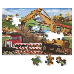 lot 18299 image: Melissa & Doug Building Site Jumbo Floor Puzzle - 48pc