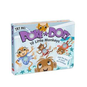 lot 18311 image: Melissa & Doug Poke-a-Dot 10 Little Monkeys Board Book