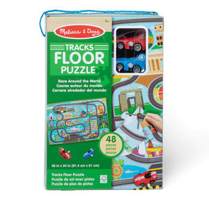 lot 18321 image: Melissa & Doug Race Around The World Floor Puzzle 48-Pc