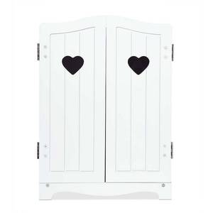 lot 18334 image: Melissa & Doug Wooden Play Armoire Closet for Dolls