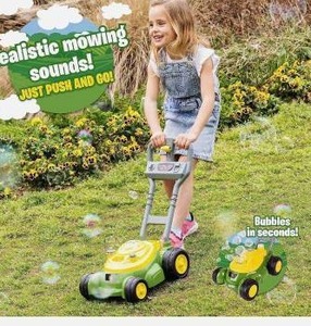 lot 18340 image: John Deere Bubble Mower Push Toy