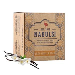 lot 2130 image: Virgin Olive Oil Nabulsi Soap Bar - 1 Pack 4.4 OZ 100% Pure Olive Oil Soap for Face & Body - Traditional Soap with Real Scent - Chemical Free Soap Bar for Men & Women (Shea & Vanilla)