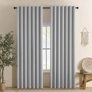 lot 2147 image: Linen 100% Blackout Curtains for Bedroom, Back TabRod Pocket Room Darkening Curtains, Blackout Curtain for Living Room, Pinch Pleated Curtain(2 Panels Set, 42 W X 63 L, Off-White)