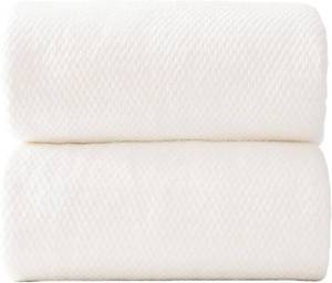 lot 2186 image: Bath Sheets 40x80 Inches Oversized Bath Towels Extra Large Super Soft Absorbent Hanging Loop Microfiber Shower Towels for Bathroom (White, 2 Pack)