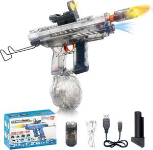 lot 2198 image: Upgraded Electric Water Gun for Adults Kids 26-32FT Long Range Automatic Squirt Gun Auto-Refill 800ml High Capacity Water Guns Toys with LED Light, Pool Beach Outdoor Summer Gift Toys