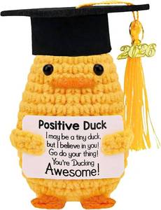lot 2214 image: SIHPTO Graduation Gifts Emotional Support Crochet Positive Duck,Class of 2026 Cute Crochet Animals Graduation Duck for Her Girls Him Boys High School College Graduation Gifts (2026 Graduation Duck)
