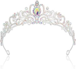 lot 2224 image: Crown,Tiaras for Women,Crystal Pink Tiaras for Girls Princess Crown Queen Crown for Bridal Prom Wedding Tiara