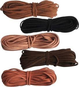 lot 2238 image: SANNIX 55 Yards 2.6mm Suede Cord Faux Leather Cord String Rope Thread for Bracelet Necklace Beading Jewelry DIY Crafts (5 Colors)