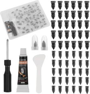 lot 2270 image: 60PCS Car Tire Repair Rubber Nail Kit,Self-Tapping Tire Plug Kit Includes Tires Repairs ScrewsScrewdriversGlue,Professional Tires Repair Screws Kits for CarsMotorcycle