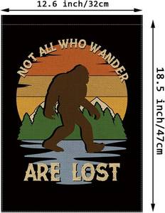 lot 2305 image: Funny Camper Garden Flags Not All Who Wander Are Lost Vertical Double Sided Flag Camping Trailer RV Outdoor Yard Decor 12.5 x 18 Inch