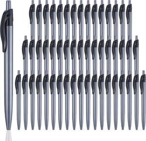 lot 2312 image: Retractable Black Ballpoint Pen Pack of 100 Black Pens Bulk for Smooth Writing 1.0mm Medium Black Ink Pen, Click Pens with Comfort Grip, Idea for Journaling, Planner, Note Taking Office School