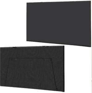 lot 2323 image: Under Desk Privacy Panel 39 in. Wide Modesty Panel For Desk - 17 in. Tall Black Faux Leather Desk Skirt for Office Desk with Cable Management Net, Perfect for 40 in. Work Station