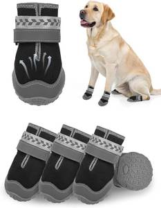 lot 2353 image: SCENEREAL Anti Slip Dog Shoes for Large Dogs, Medium Sized Dog Boots & Paw Protectors for Winter Snowy Day, Outdoor Walking, Water-Resistant in Rainy Weather, Indoor Hardfloors Skid-Resistant Sole