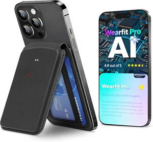 AI Voice Recorder - AI Note Taking Recording Device, Phone Wallet Card Holder Design, Transcribe &amp; Summarize, APP Control Audio Recorder, Supports 137 Languages, for Lectures, Meetings, Calls (Black) - Retail: $129.99