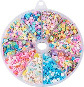 lot 2407 image: 70G Nail Charms Phone Charms Slime Charms Clay Charms 3D Polymer Clay Flatback No-Hole Charms for Vase Filler DIY Crafts Nail Art Fashion Nail Care Cellphone Decoration 10 Styles