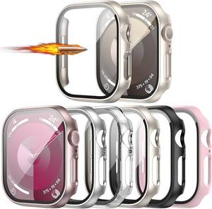 lot 2413 image: JZK 6 Pack Screen Protector for Apple Watch Series 11(2025)10 42mm Case  Cover with Tempered Glass for Apple watch 10,Full Coverage Hard PC Ultra-Thin Protective Cover for iWatch 1110 42mm