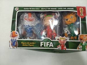 lot 2434 image: 2026 World Cup Mascot and Star Player Style Figures Set of 3, 4 Inch PVC Cartoon Football Character Toys, Sports Collectible Figurines for Kids Fans Party Favors