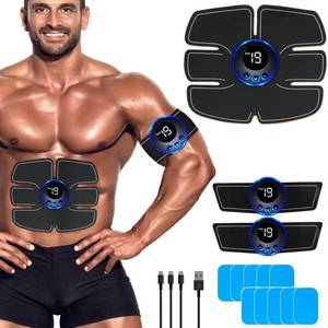 lot 2451 image: Abs Muscle -Portable Toner - Trainer Workout Equipment for Men Woman Abdomen Home Office Exercise, 10pcs Free Gel Pads