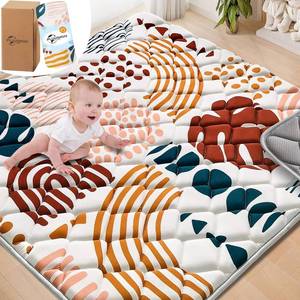 lot 2471 image: Baby Play Mats for Floor, Playpen Mat for Babies, Extra Thicker & Soft Floor Crawling Mat, Foldable Non-Slip Playmat Cushioned for Infants Toddlers (Brown, 50x50 Inch)