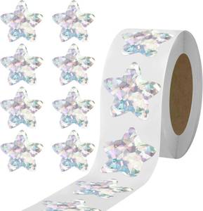 lot 2584 image: 500Pcs Holographic Silver Star Stickers for Kids Reward 1inch Shiny Star Sticker,Metallic Glitter Foil Stickers for Student Planner and School Classroom Teacher Supplies