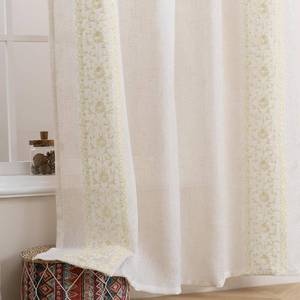 lot 2912 image: ColorBird Spring Beige Cream Linen Curtains Light Filtering Boho Floral Embroiderd Patterned Curtain & Drapes 84 Inches for Living Dining Room Bedroom Bathroom Window Treatment