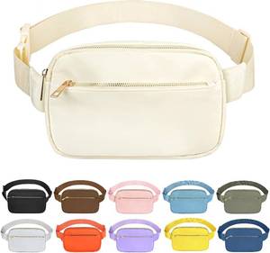 lot 2946 image: Fashion Fanny Bag-Waist Pack With Adjustable Belt Bag-Unisex Crossbody Pack For Travel Running Hiking-Beige