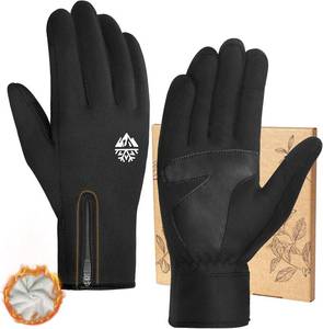 lot 3040 image: RIGWARL Winter Gloves Men and Women Medium-Thick, Gloves for Cold Weather with Thermal Plush, Touchscreen Running Glove Adjustable Zippered Wrist for Walking the Dog Hiking Camping Cycling Work Color is blue