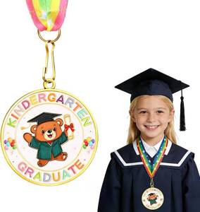 lot 3068 image: Kindergarten Preschool Graduation Medal Kindergarten Preschool Congrats Graduation Medal Metal Medals for Awards Medallion with Neck Ribbon Kindergartens Preschools Graduations Gifts Party Decoration