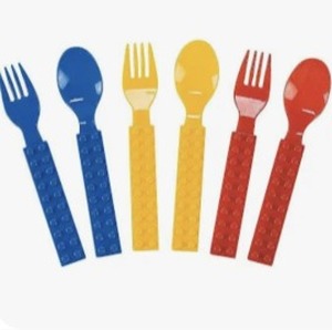 lot 3075 image: Fun Express Block Party Fork & Spoon Set