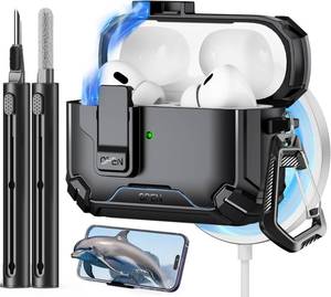 lot 3077 image: Pohgelan Compatible with AirPods Pro 2nd1st Case-Black