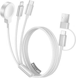 lot 3079 image: 2Pack for Apple Watch Charger, 3 in 2 Multi Charging Cable, iPhone Charger, USB AType C Cable, Portable Travel Essentials Designed for iWatch UltraSE11-1 & iPhone 17-12 iPad-5Ft