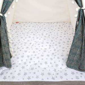 lot 2982 image: Moonsea Mat of Teepee Tent for Kids, Anti Slip Bottom Square Padded Rug 43x 43 Kids Teepee Pad for Boys and Girls, Toddler Quilted Mat, Pink Mat with White Star