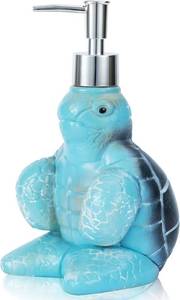 lot 3140 image: Turtle Soap Dispenser Blue Sea Turtle Hand Soap Pump Inspired Refillable Liquid Soap and Lotion Bottle Storage for Summer Home Bathroom Kitchen Decor