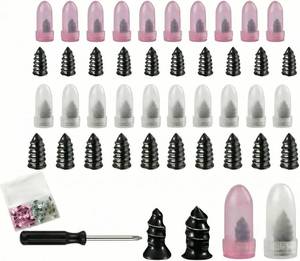 lot 3210 image: 40 PCS Tire Repair Rubber Nail, Vacuum Tire Repair Spiral Rubber Screws Kit, Self-Service Tire Screw Plugs Quick Repairs Tool for Car, Motorcycle, Truck, Tractor Tires Puncture Repair