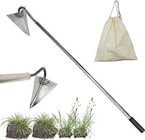 lot 3225 image: Steel Triangle Garden Hoe Hand Plow Hoe for Backyard Weeding,Warren Hoe Tough Welded Hoe, Loosening,Farm Planting,Dig a Hole 6-Inch Welded Steel Head, 54-Inch Stainless Steel Handle