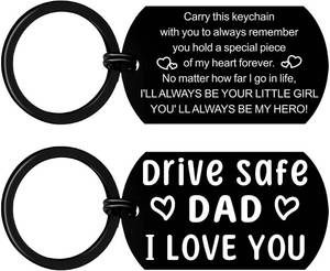 lot 3255 image: Coolvy Drive Safe Dad Keychain from Daughter Fathers Day Birthday Christmas Gift for Daddy (Dad Gifts From Daughter)