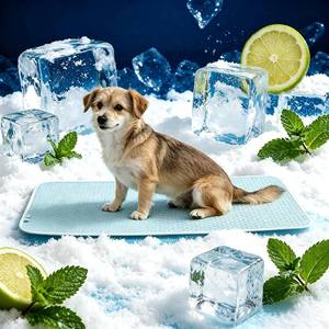 lot 3266 image: Self-Cooling Dog Mat, Q-max0.5 Breathable Pet Pad for Summer  Washable Portable Arc-Chill Summer Dog Bed rapid, natural cooling for Car Pet bed, Floor, Indoor & Outdoor.