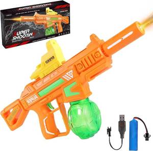 lot 3272 image: 2 PCS Electric Water Gun, Ultimate Battle Blaster Water Guns with Realistic Gun Muzzle Flame High Capacity Automatic Squirt Guns Summer Outdoor Beach Swimming Pool Party Toy for Adult Kids Orange