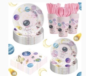 lot 3278 image: 142 pcs space Party Supplies for outer space