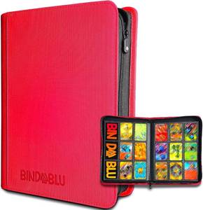 lot 3296 image: 9 Pocket Trading Card Binder  360 Cards  Side Loading Pocket  MTG TCG Sports KPOP  Zipper Closure  Card Album  Gift Boys Girls  Red