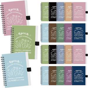 lot 3297 image: 20 Pack Speech Language Pathologist Gifts Slp Therapist Spiral Notebook Back to School Notebook Bulk Boho Floral Journal for Women Employee Slp Appreciation Gift Coworkers Office