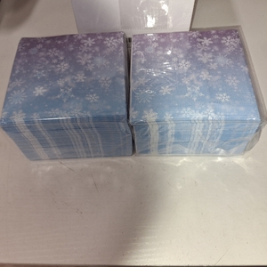 lot 3308 image: 200 Pcs Bulk Snowflake Paper Napkins Gradient Blue and Purple 3 Ply Disposable Party Napkins for Guest Wonderland Party Hand Towel for Winter Birthday Supplies (9.84 x 9.84inches)