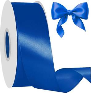 lot 3309 image: Blue Christmas Satin Ribbon   60 Yards x 1-12 Inch Soft, Non-Fading Ribbon for Gift Wrapping, Christmas Tree Decor, Bows, Holiday Crafts, DIY Projects, Flower Arrangements & Hair Accessories