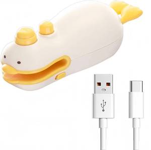 lot 3310 image: 2-in-1 Mini Bag Sealer, Sealer and Cutter Heat Seal, Magnetic and Hanging USB Rechargeable Sealer, Cute and Practical Kitchen Gadgets for Snacks Chips Candy and Other Plastic Bag Sealing
