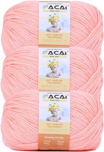 lot 3311 image: Soft Baby Yarn for Knitting100% Acrylic, 50 oz 110 Yards per Ball, Perfect for Baby Soft Knitting Projects COLOR IS PURPLE
