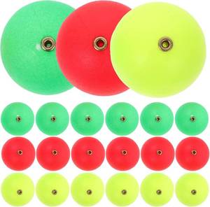 lot 3315 image: NOLITOY Fishing Bobbers Floats Bobber Stops Fishing Beads Foam Assorted Color Material Foam Floating Balls 1.18 Inch High Buoyancy Floats, 30 PCS