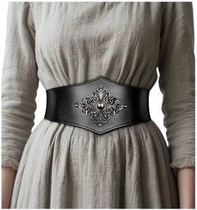 lot 3317 image: Renaissance Medieval Leather Corset Belt Viking Waist Cincher  Women Renfaire Cinch Belt, Gothic, Halloween, Elf Witch Sorcerer Pirate Peasant Fantasy Cosplay, LARP, Ren Faire, Daily Wear