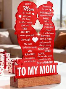 lot 3324 image: Mom Birthday Gifts from Daughter - Acrylic Desk Plaque Sign Sentimental Mom hristmas Mothers Day Birthday Gift for Mom Mama Mother Mommy from Daughter Son Best Mothers Ever Gifts