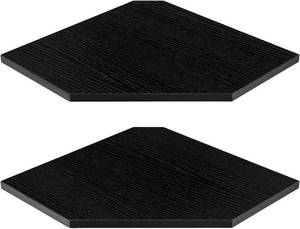 lot 3330 image: Corner Shelves 2-Pack for Bathroom & Kitchen, Space-Saving Floating Corner Wall Shelf with Easy Installation- Black
