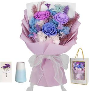 lot 3343 image: Childom Mothers Day Rose Gifts for Mom,Birthday Gifts for Women,Preserved Flowers for Delivery,Mothers Day Flowers Gift for Wife,Grandma,Purple Real Roses Bouquets for Her,Anniversary,Valentines Gifts